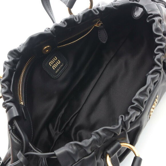 Miu Miu Shoulder Bag Leather Black - Picture 3 of 4